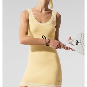 alo tennis club sweater knit dress warm butter Size S